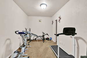 Workout area/office area