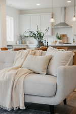 Living room featuring wood-type flooring