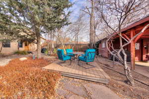 View of patio / terrace featuring a wooden deck