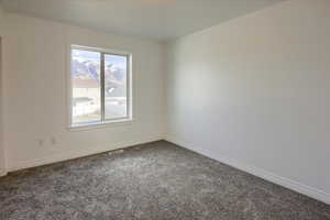 View of carpeted spare room