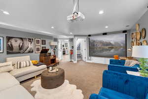 View of carpeted living room