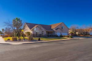 View of front of home with a front lawn