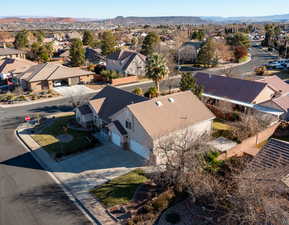 Bird's eye view featuring a mountain view