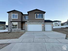 Front facade with a garage