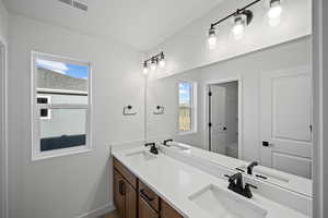 Bathroom featuring vanity