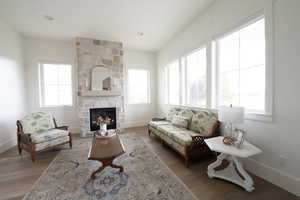 Front Room featuring Fireplace