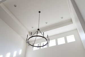 Beautiful chandelier in Great Room