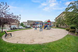 View of jungle gym featuring a yard