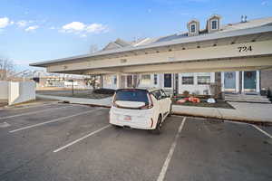 View of car parking with a carport