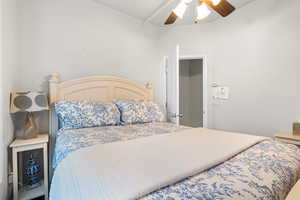 Bedroom with ceiling fan