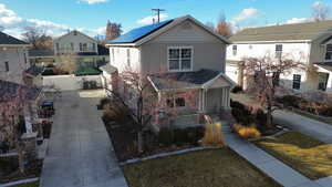 View of front of property solar panels