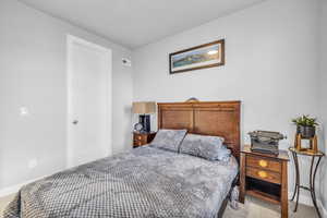 View of carpeted bedroom