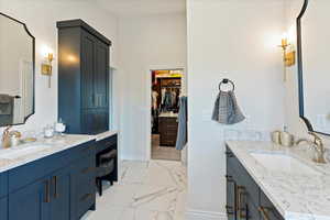 Bathroom featuring vanity