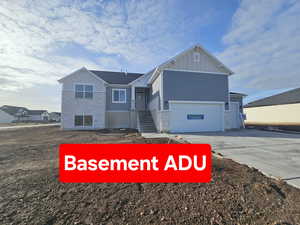 View of front of house featuring a garage