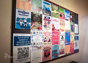 The community board is where you'll find all the clubs and activities going on within the community.