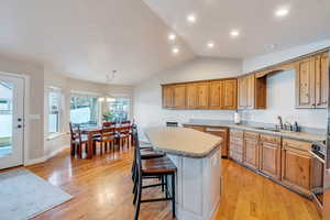 Lots of natural light and a convenient door to the covered back deck