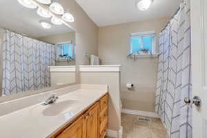 Large basement bathroom