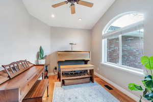 Music room can be office or sitting area