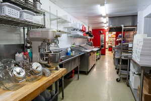 Kitchen with white cabinetry