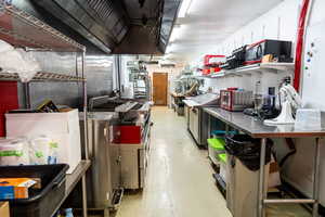 Kitchen featuring stainless steel counters