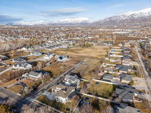 Aerial view featuring a mountain view