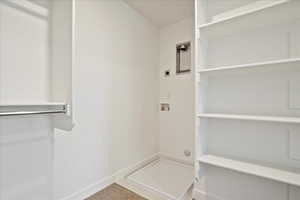 View of walk in closet