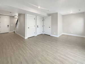 Interior space featuring light hardwood / wood-style flooring