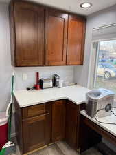 Kitchen featuring light hardwood / wood-style floors