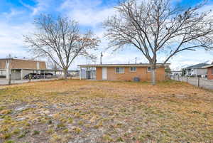 View of yard featuring central AC