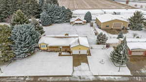 View of snowy aerial view