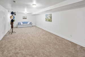 Interior space featuring carpet