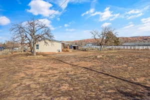 View of yard featuring a mountain view