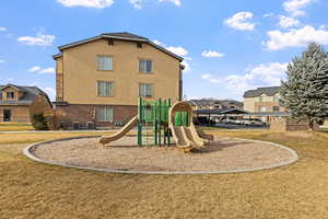 View of playground with central AC unit