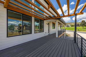 Trex deck and windows.