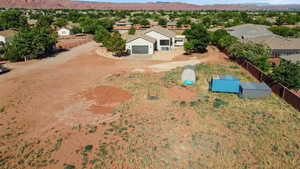 Birds eye view of property from the weest