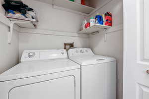 Laundry room with independent washer and dryer