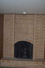 Interior details featuring a fireplace