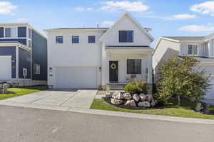 View of front of house featuring a garage