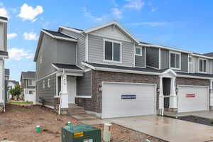 View of front of house featuring a garage