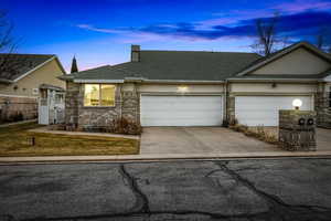 Ranch-style home with a garage