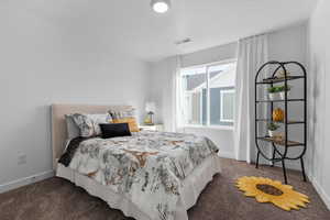 View of carpeted bedroom