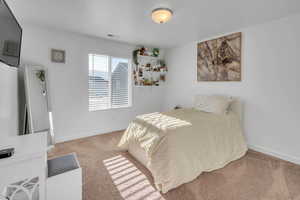 View of carpeted bedroom