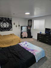 Bedroom with carpet floors