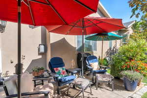 Inviting back patio