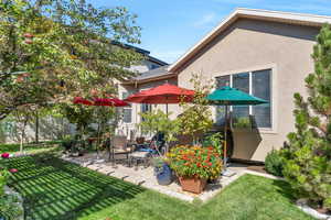 Exterior space featuring a patio area