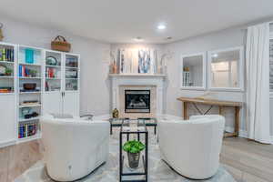 Living room featuring light hardwood / wood-style floors