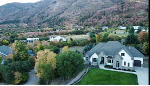 Bird's eye view featuring a mountain view