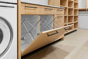 Detailed view of washer / clothes dryer