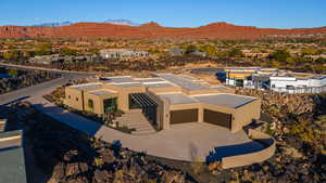 Bird's eye view featuring a mountain view