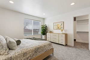 Bedroom featuring carpet flooring